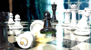 chess board game conquer win