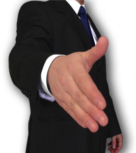 handshake business man person 267x300 Your Boss Is Your Master, New Gadgets and a Carnival