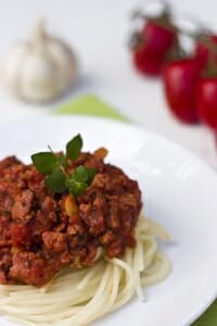 Save money with meal planning. Spaghetti dinner.
