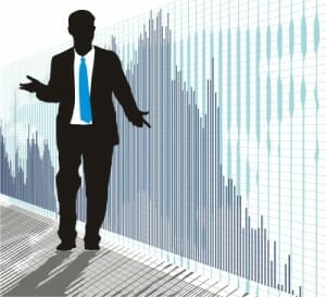 Man Guy Business Graph Bar Stock Silhouette