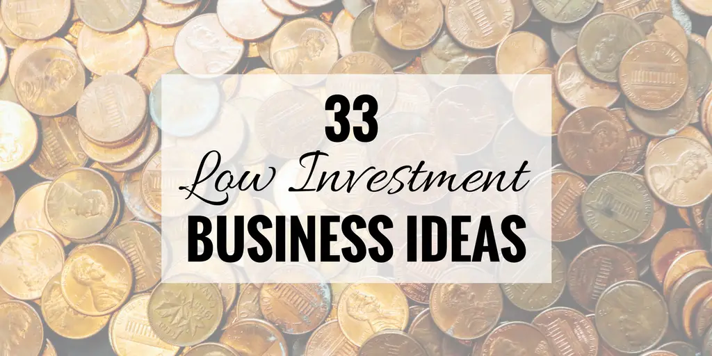 33 Low Investment Business Ideas You Can Start Now!