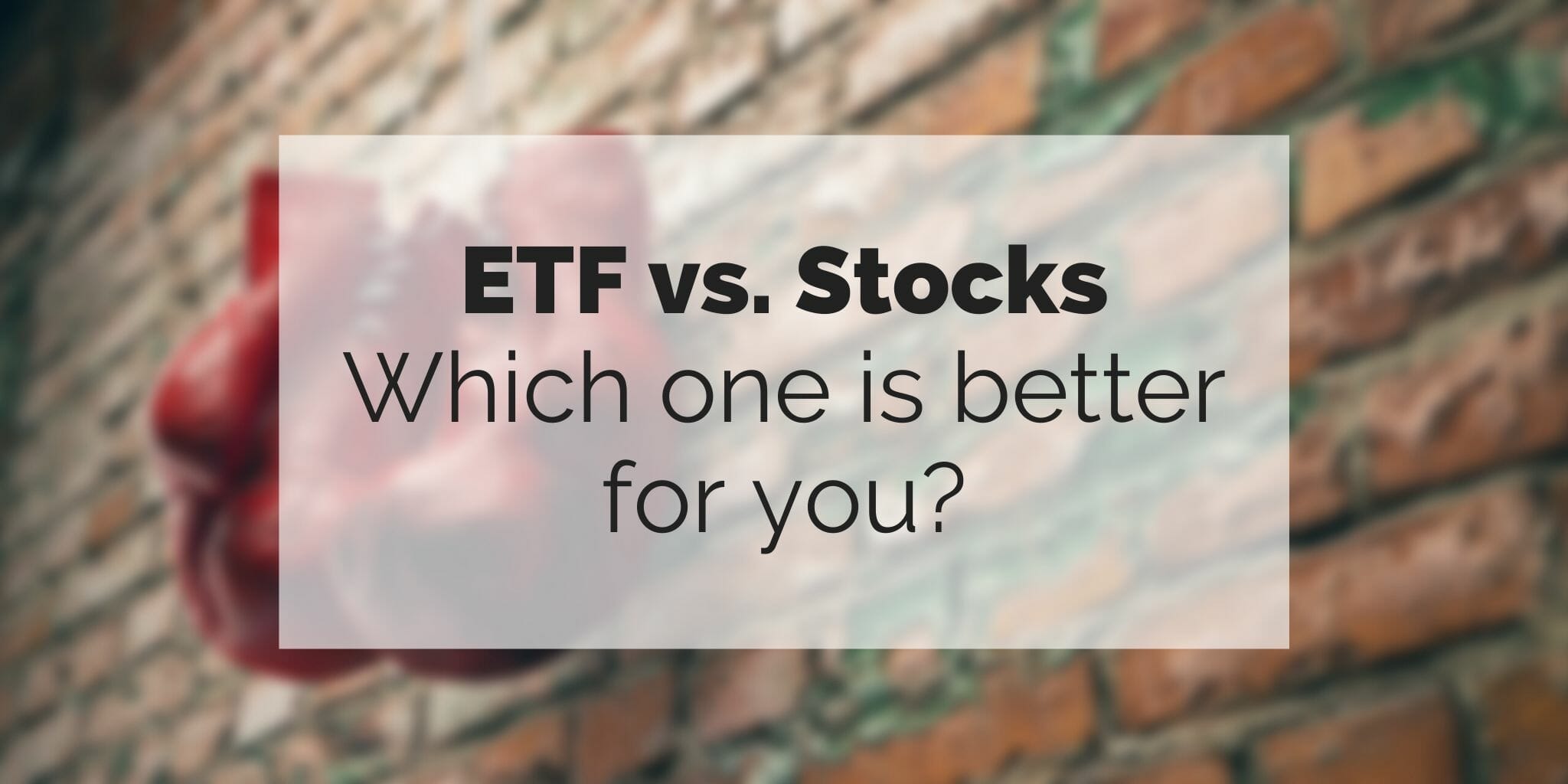 What Is An ETF ETF Vs Individual Stocks
