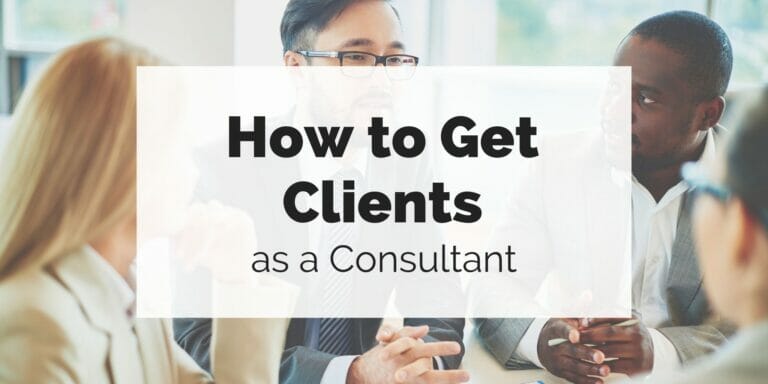 consultant talking to clients
